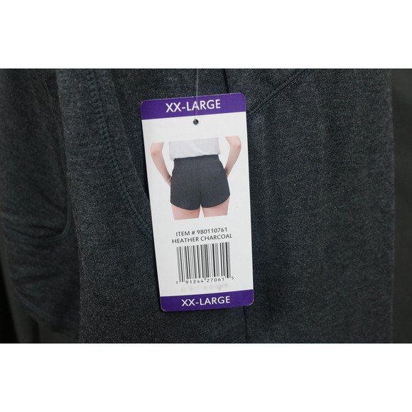 NEW Active Life Womens 2xl Gray Gym Biker Shorts - Picture 5 of 6